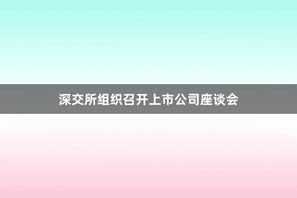 深交所组织召开上市公司座谈会